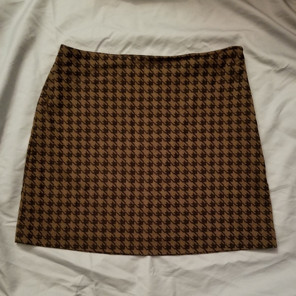 Express Dresses & Skirts - Express Brown Houndstooth Mini Skirt